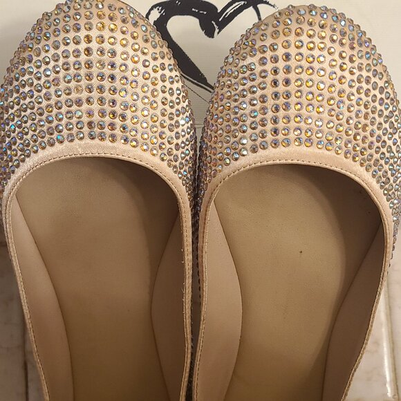 Steve Madden Rhinestone Flats (Very low heel) I-Dreemy Blush Mult Size 9.5 - Picture 2 of 16
